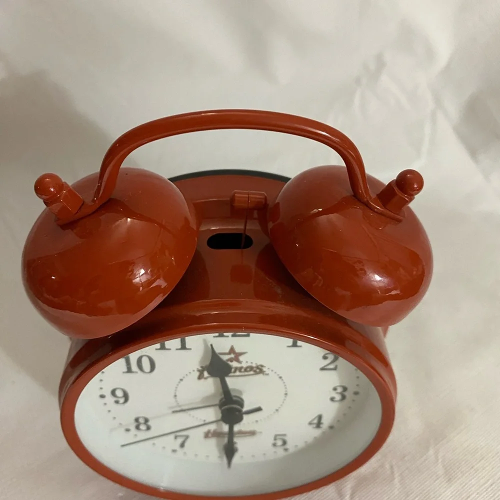 Classic Red Astros Twin Bell Clock- does not work